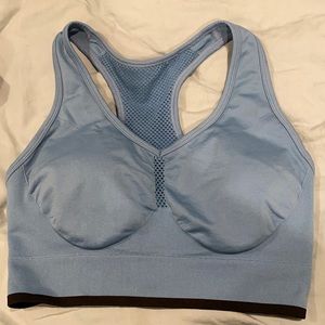Zella blue mesh detail sports bra - medium